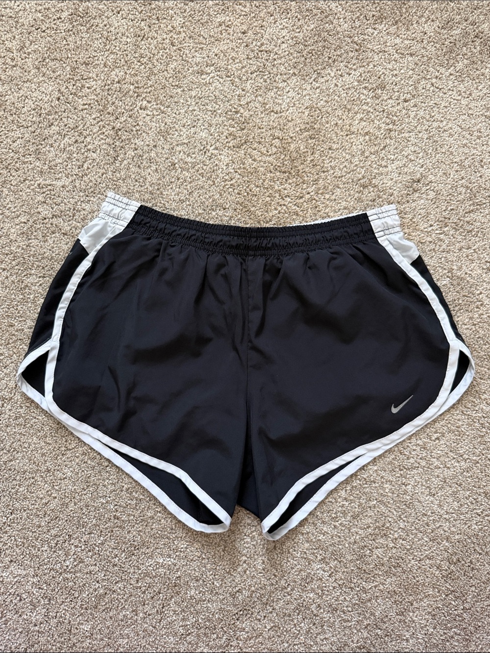 Nike Women's Black and White Running Shorts